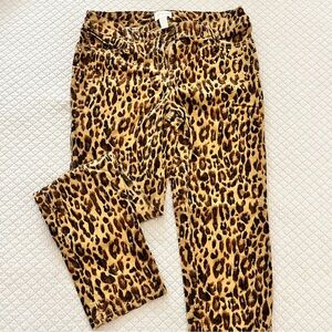 Chico's Leopard print corduroy jeans